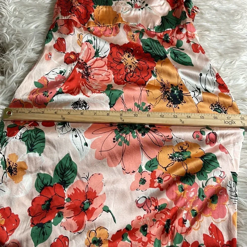 Susana Monaco Floral Dress - Red, Orange, Green - Picture 8 of 10
